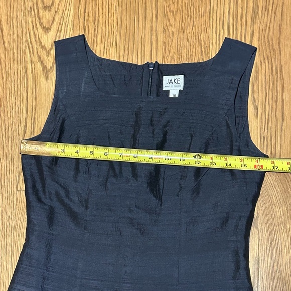 Jake 100% Silk Navy Sheath Sleeveless Dress Made in England - Picture 4 of 9